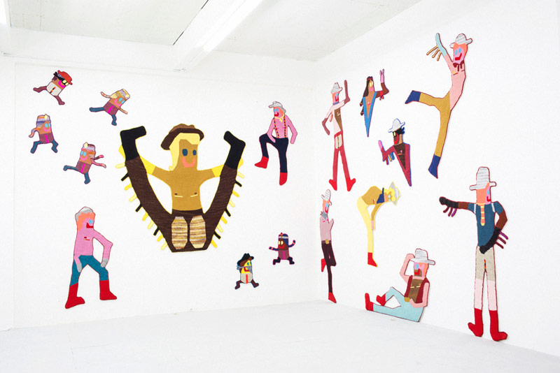 Installation view, The Best Little Whore House in Texas at Roberto Paradise, Caroline Wells Chandler