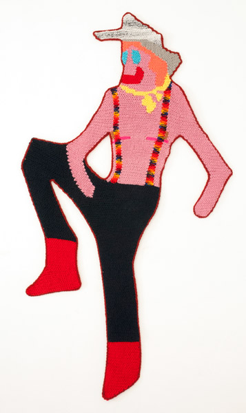 Lucky Suspenders, 2015 | Hand crocheted assorted wool
