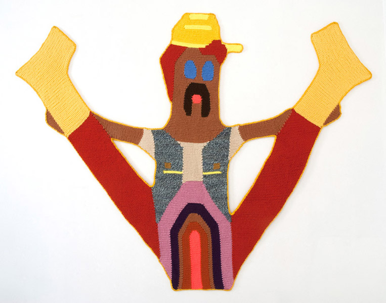 Under Construction (YMCA Orgin), 2015 | Hand crocheted assorted wool