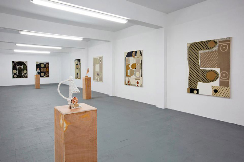 Installation view, "Finger, Nose, Thumb" at Roberto Paradise, Austin Eddy