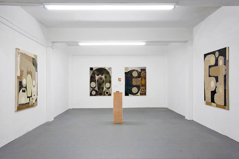 Installation view, "Finger, Nose, Thumb" at Roberto Paradise, Austin Eddy