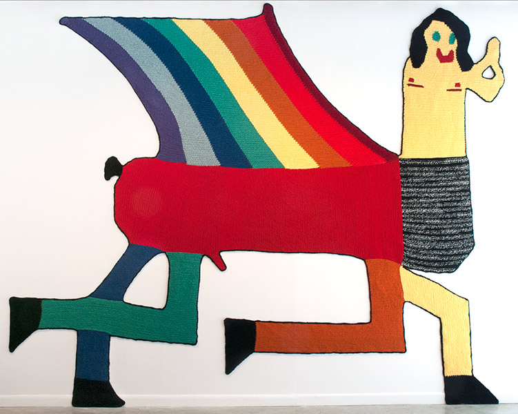 Icaro, 2014 | Hand crocheted wool, 150" x 144"