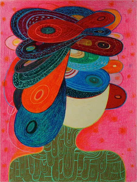 Richard Hull – #8, 2015 Crayon on paper, 24" x 18"
