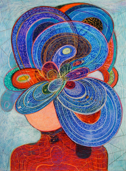Richard Hull – #9, 2015 Crayon on paper, 24" x 18"