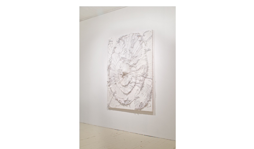 Ivory dust, 2012 | Glue, wire and acrylic on canvas, 72" x 48"