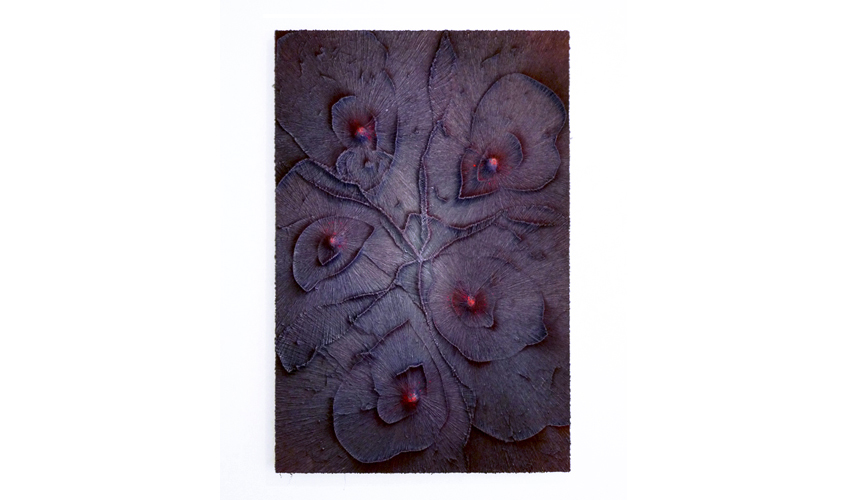 Shrinking violet, 2012 | Glue, wire and acrylic on canvas, 72" x 48"