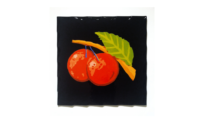 Cherry Bonus, 2012 |  Water-based enamel laminated on wood 28.5" x 28.5"