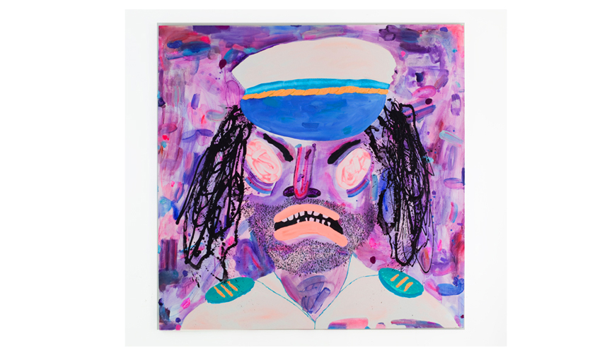 Capitán cretino, 2012  |  Acrylic on canvas, 84” x 84”